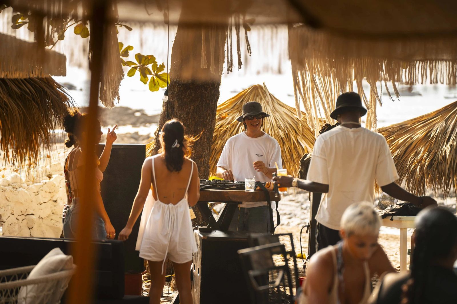 Párraga Music DJ set on the beach at sunset, Guanacaste, Costa Rica